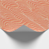 Perzik Fuzz Abstract Botanisch Fruitig Patroon 20 Cadeaupapier (Hoek)