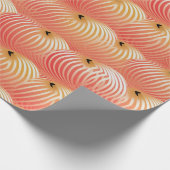 Perzik Fuzz Abstract Botanisch Fruitig Patroon 2 Cadeaupapier (Hoek)