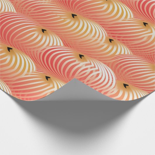 Perzik Fuzz Abstract Botanisch Fruitig Patroon 2 Cadeaupapier (Hoek)