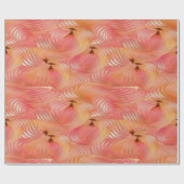 Perzik Fuzz Abstract Botanisch Fruitig Patroon 3 Cadeaupapier (Vlak)