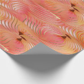 Perzik Fuzz Abstract Botanisch Fruitig Patroon 3 Cadeaupapier (Hoek)