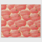 Perzik Fuzz Abstract Botanisch Fruitig Patroon 4 Cadeaupapier (Vlak)