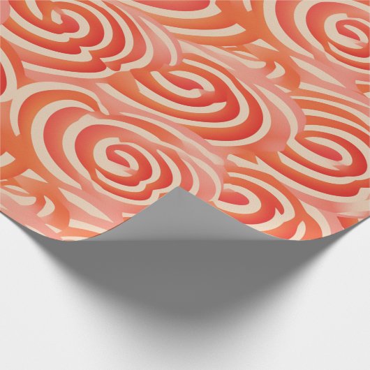 Perzik Fuzz Abstract Botanisch Fruitig Patroon 5 Cadeaupapier (Hoek)