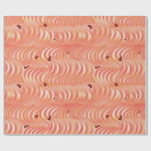 Perzik Fuzz Abstract Botanisch Fruitig Patroon 6 Cadeaupapier (Vlak)