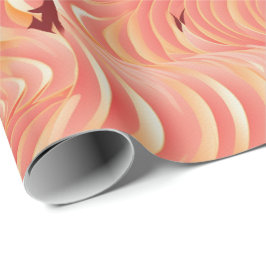 Perzik Fuzz Abstract Botanisch Fruitig Patroon 6 Cadeaupapier