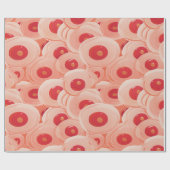 Perzik Fuzz Abstract Botanisch Fruitig Patroon 7 Cadeaupapier (Vlak)