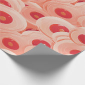 Perzik Fuzz Abstract Botanisch Fruitig Patroon 7 Cadeaupapier (Hoek)