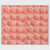 Perzik Fuzz Abstract Botanisch Fruitig Patroon 8 Cadeaupapier (Vlak)