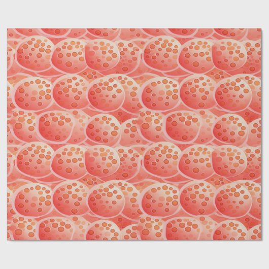 Perzik Fuzz Abstract Botanisch Fruitig Patroon 8 Cadeaupapier (Vlak)