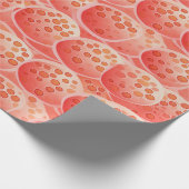 Perzik Fuzz Abstract Botanisch Fruitig Patroon 8 Cadeaupapier (Hoek)