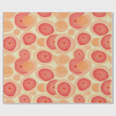 Perzik Fuzz Abstract Botanisch Fruitig Patroon 9 Cadeaupapier (Vlak)