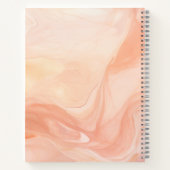 Perzik fuzz abstract marmer notitieboek (Achterkant)