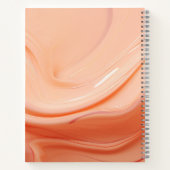 Perzik fuzz abstracte vloeistof notitieboek (Achterkant)