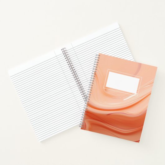 Perzik fuzz abstracte vloeistof notitieboek (Binnen)