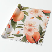 Perzik Fuzz Baby Shower Cadeaupapier (Uitgerold)