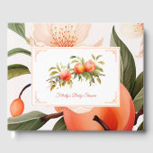 Perzik Fuzz Baby Shower Gastenboek (Voorkant)