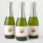 Perzik Fuzz Baby Shower Sparkling Wijnetiket (Flessen)
