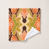 Perzik Fuzz Boho Shabby Chic Geometrische Abstract Bad Handdoek (Wasdoekje)