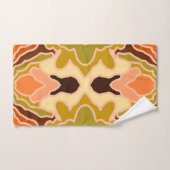 Perzik Fuzz Boho Shabby Chic Geometrische Abstract Bad Handdoek (Handdoek)