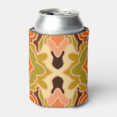 Perzik Fuzz Boho Shabby Chic Geometrische Abstract Blikjeskoeler (Blikje Voorkant)