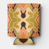Perzik Fuzz Boho Shabby Chic Geometrische Abstract Blikjeskoeler (Voorkant)