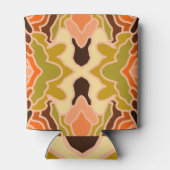 Perzik Fuzz Boho Shabby Chic Geometrische Abstract Blikjeskoeler (Achterkant)