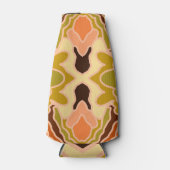Perzik Fuzz Boho Shabby Chic Geometrische Abstract Flesjeskoeler (Voorkant)