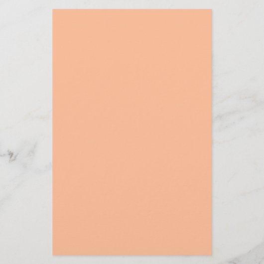 Perzik Fuzz Effen Kleur Briefpapier (Achterkant)