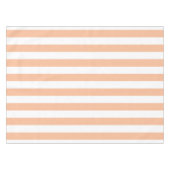 Perzik fuzz en wit breed gestreept tafelkleed (Voorkant (Horizontaal))