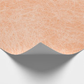 Perzik Fuzz Faux Leder Cadeaupapier (Hoek)