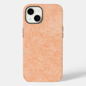 Perzik Fuzz Faux Leder Case-Mate iPhone Case (Achterkant)