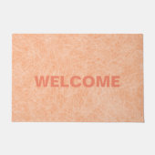 Perzik Fuzz Faux Leder Deurmat (Voorkant)