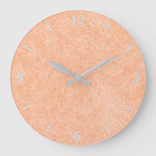 Perzik Fuzz Faux Leder Grote Klok (Voorkant)