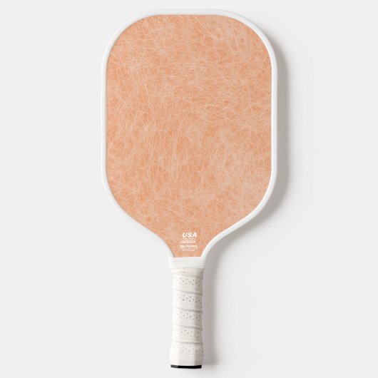 Perzik Fuzz Faux Leder Pickleball Paddle (Achterkant)