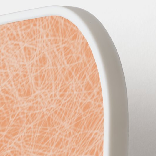 Perzik Fuzz Faux Leder Pickleball Paddle (Links Detail)