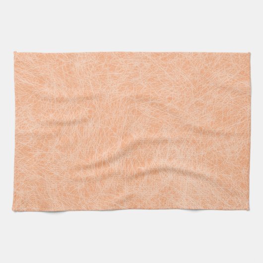 Perzik Fuzz Faux Leder Theedoek (Horizontaal)