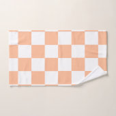 Perzik Fuzz geruit Gingham patroon Bad Handdoek (Handdoek)