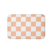 Perzik Fuzz geruit Gingham patroon Badmat (Voorkant)