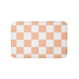 Perzik Fuzz geruit Gingham patroon Badmat