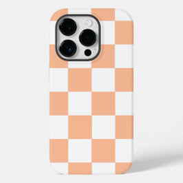 Perzik Fuzz geruit Gingham patroon Case-Mate iPhone 14 Pro Hoesje