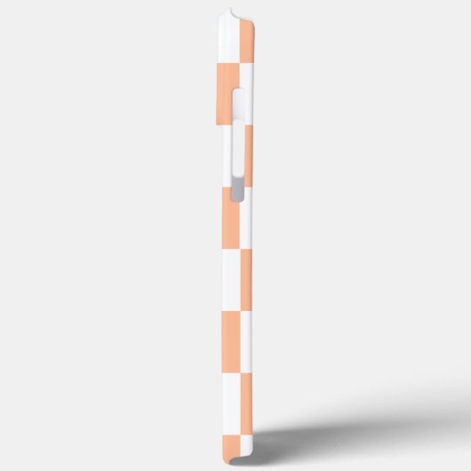 Perzik Fuzz geruit Gingham patroon Case-Mate iPhone Case (Achterkant / Links)