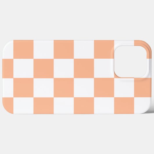 Perzik Fuzz geruit Gingham patroon Case-Mate iPhone Case (Achterkant (horizontaal))