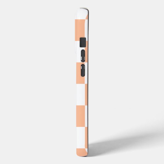 Perzik Fuzz geruit Gingham patroon Case-Mate iPhone Case (Achterkant / Links)