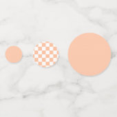 Perzik Fuzz geruit Gingham patroon Confetti (Voorkanten)