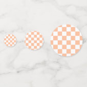 Perzik Fuzz geruit Gingham patroon Confetti (Achterkanten)