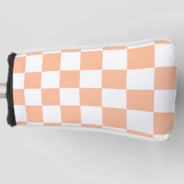 Perzik Fuzz geruit Gingham patroon Golfheadcover