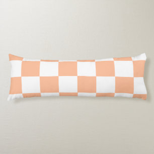 Perzik Fuzz geruit Gingham patroon Lichaamskussen