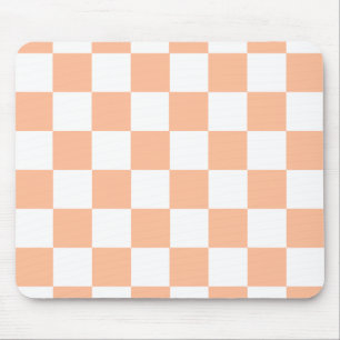 Perzik Fuzz geruit Gingham patroon Muismat