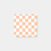 Perzik Fuzz geruit Gingham patroon Post-it® Notes (Voorkant)