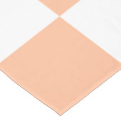 Perzik Fuzz geruit Gingham patroon Tafelkleed (Gekanteld)